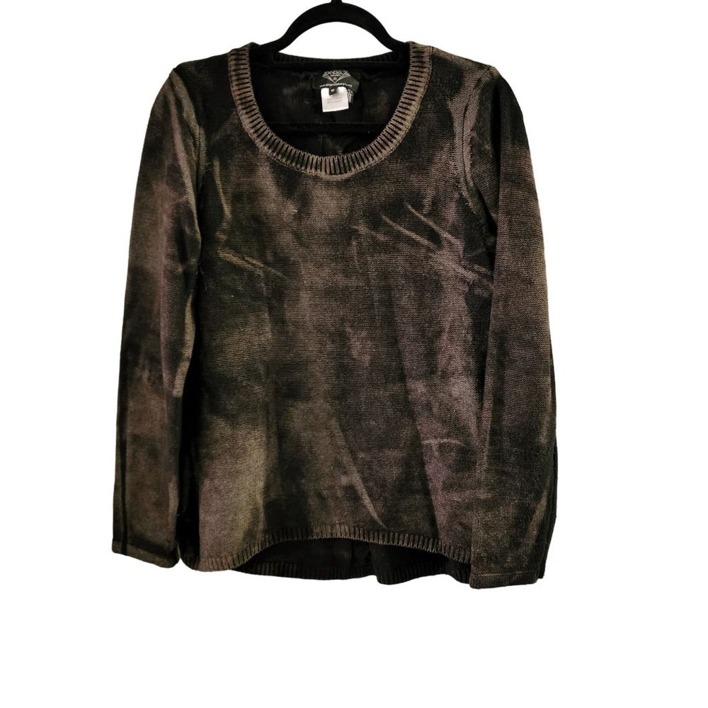 Angel Apparel Black Bleached Sweater Womens size medium